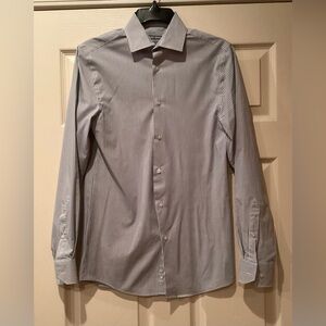 Mens Geoffrey Beene Pinstripe Long Sleeve Slim Fit shirt XS